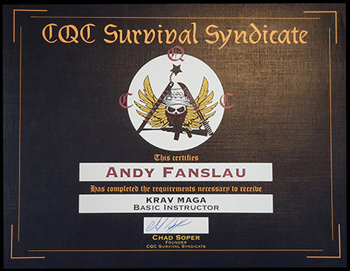 Andy Fanslau is a certified Krav Maga combatives instructor in Kelowna, BC